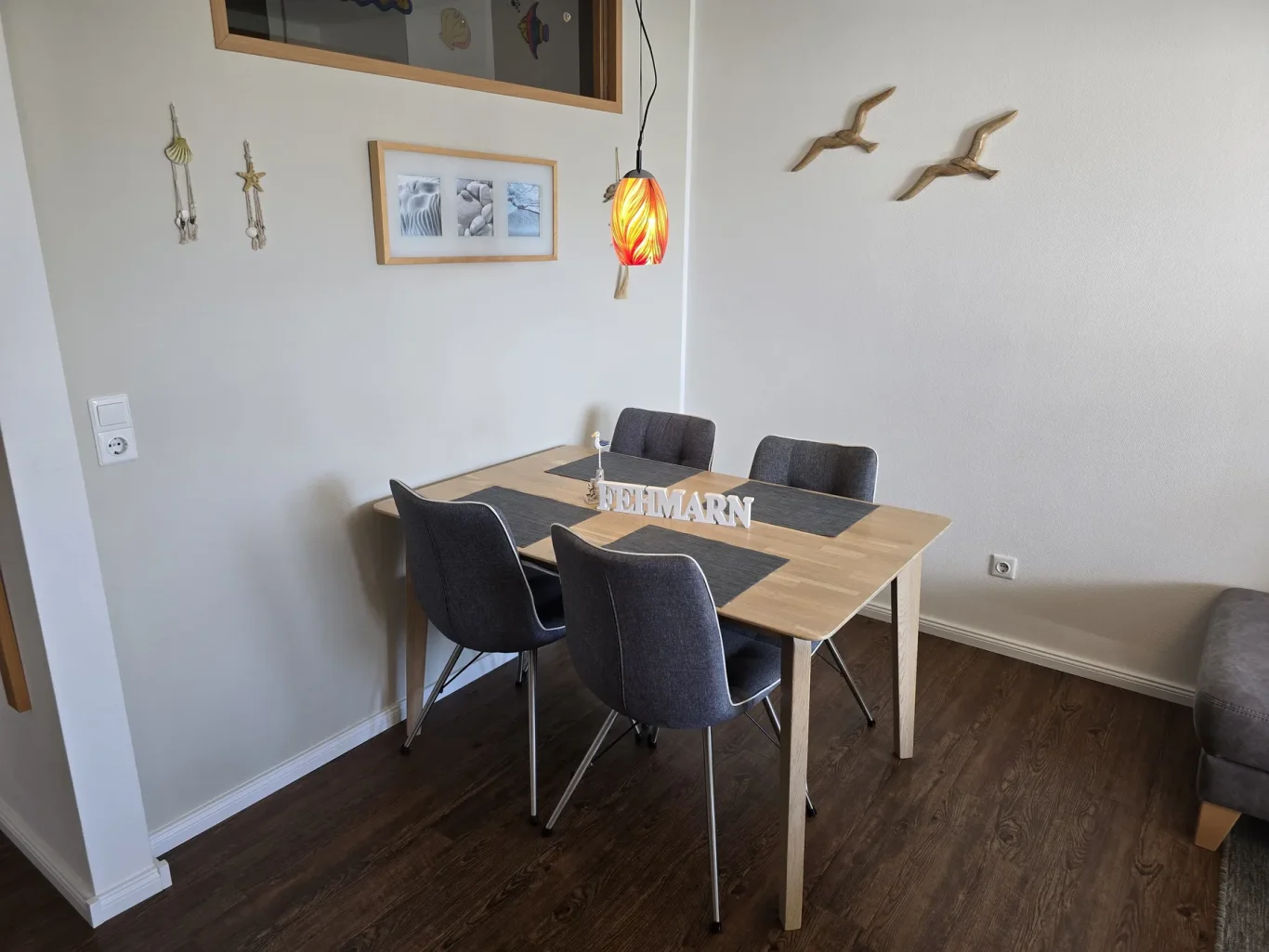 Esstisch Essbereich in Ferienwohnung am Südstrand Fehmarn