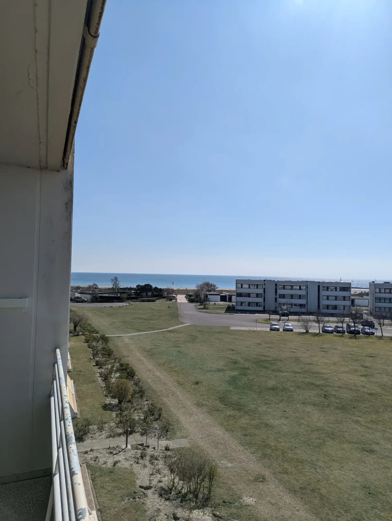 Balkon Ausblick vom Balkon auf den Südstrand Fehmarn