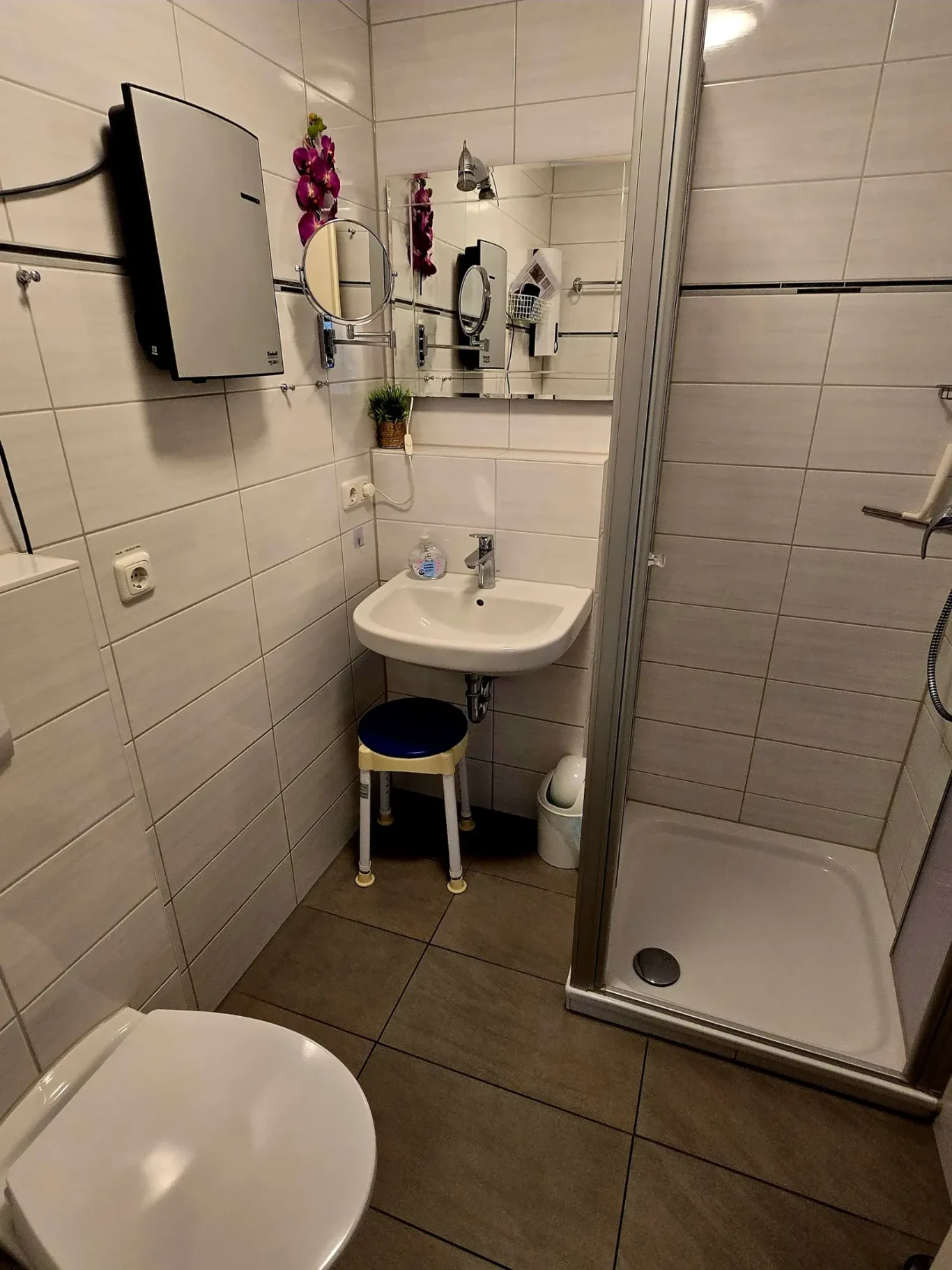 Badezimmer Badezimmer mit Dusche in Ferienwohnung auf Fehmarn