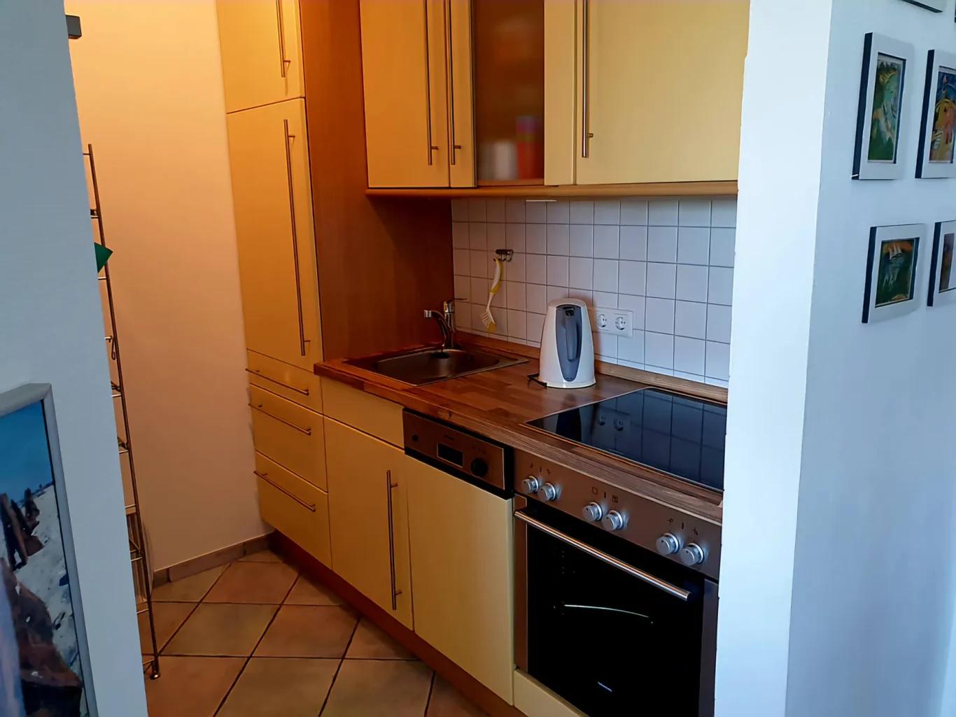 Küchenzeile Küche in Ferienwohnung auf Fehmarn
